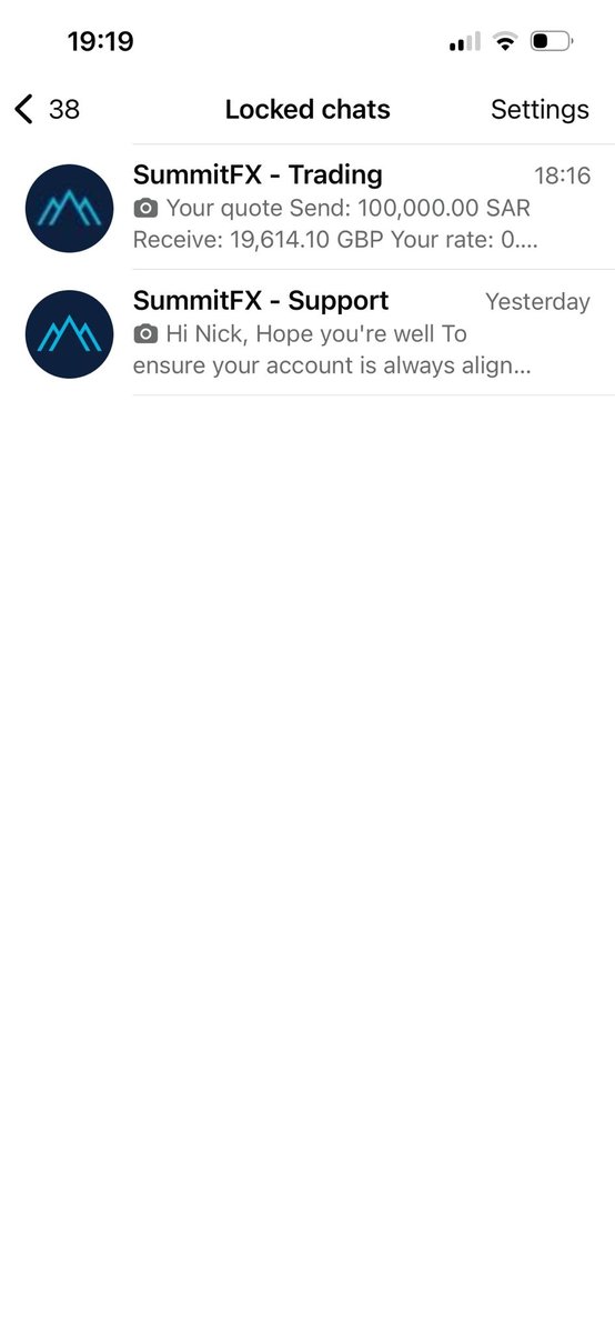 WhatsApp Face ID lock screen